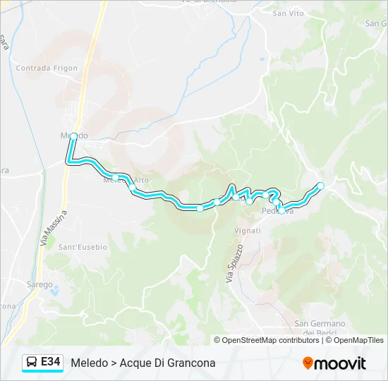 E34 Bus Line Map