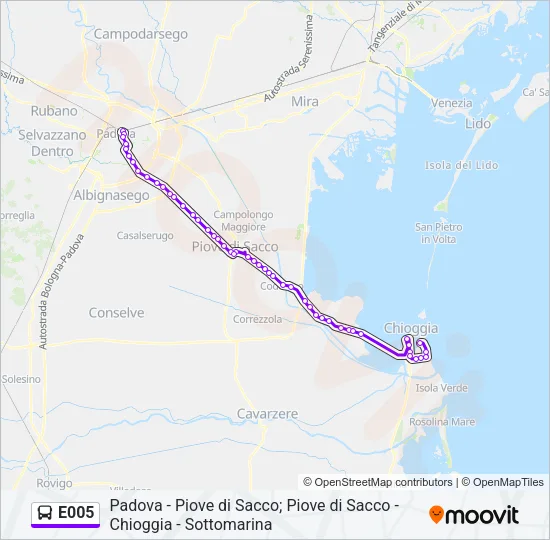 E005 Bus Line Map