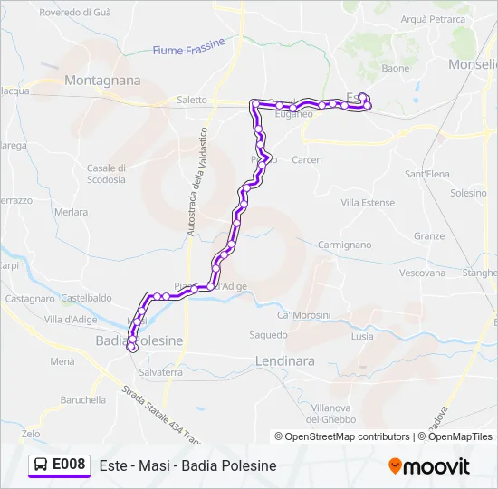 E008 Bus Line Map