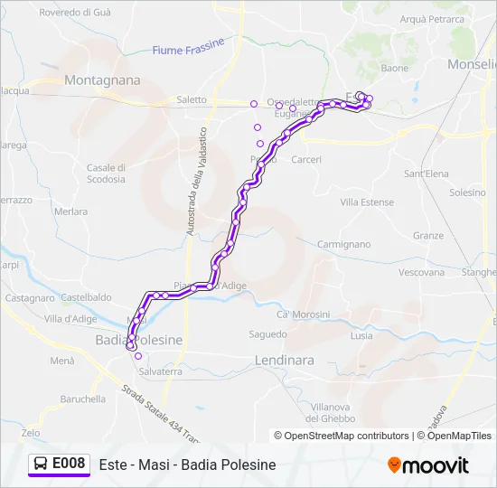E008 Bus Line Map
