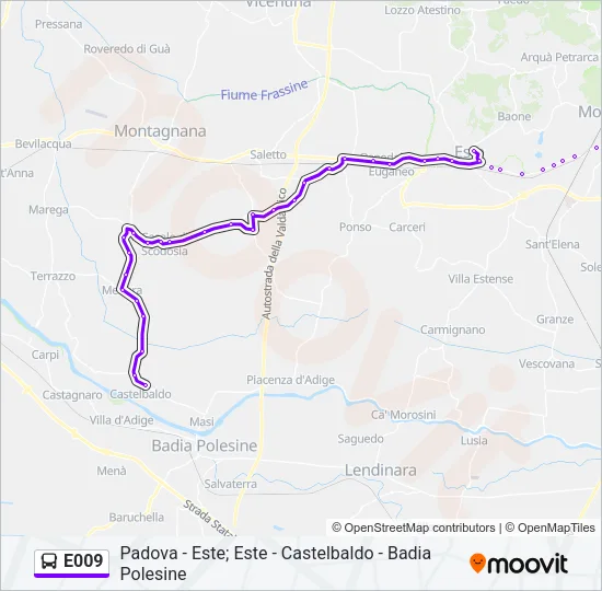 E009 Bus Line Map