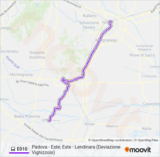 E010 Bus Line Map