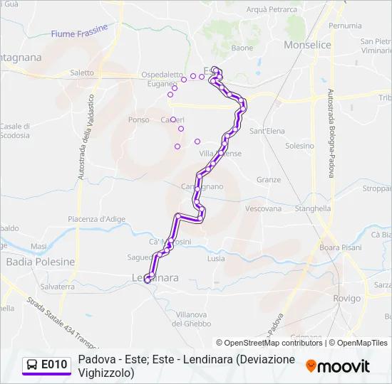 E010 Bus Line Map