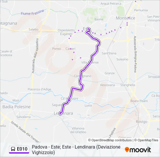 E010 Bus Line Map