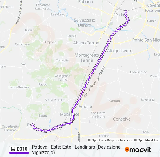 E010 Bus Line Map