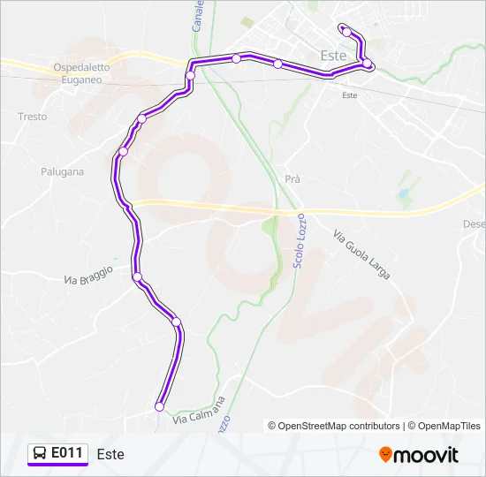 E011 Bus Line Map