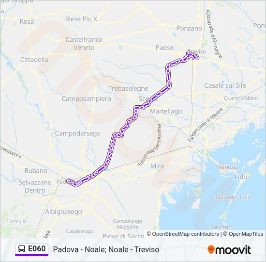 E060 Bus Line Map