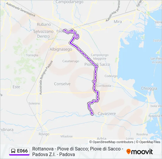 E066 Bus Line Map