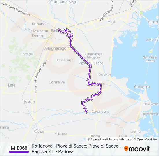 E066 Bus Line Map