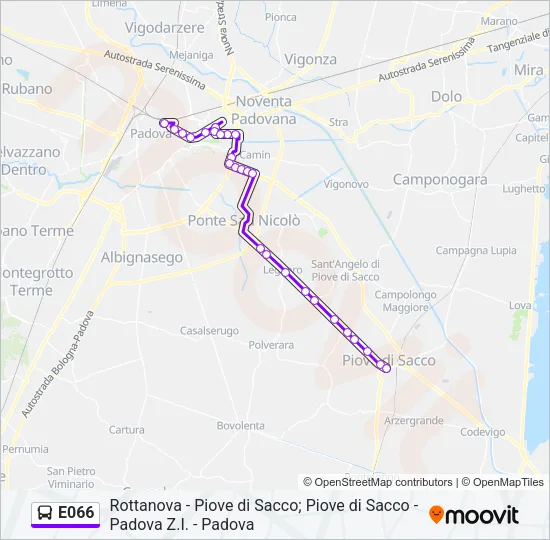 E066 Bus Line Map