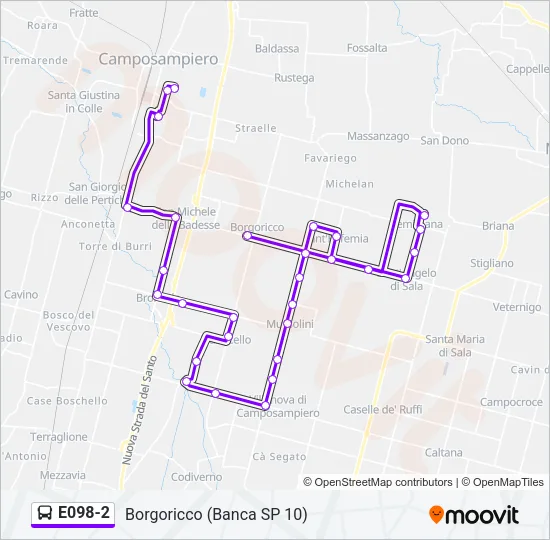 E098-2 Bus Line Map