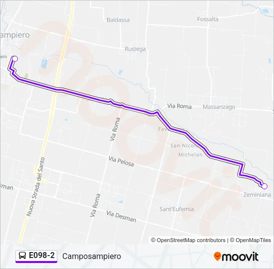 E098-2 Bus Line Map