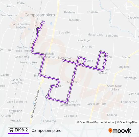 E098-2 Bus Line Map