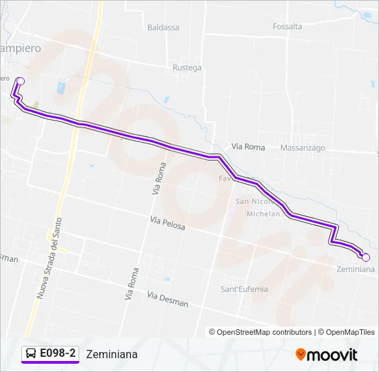 E098-2 Bus Line Map