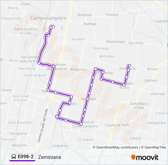 E098-2 Bus Line Map