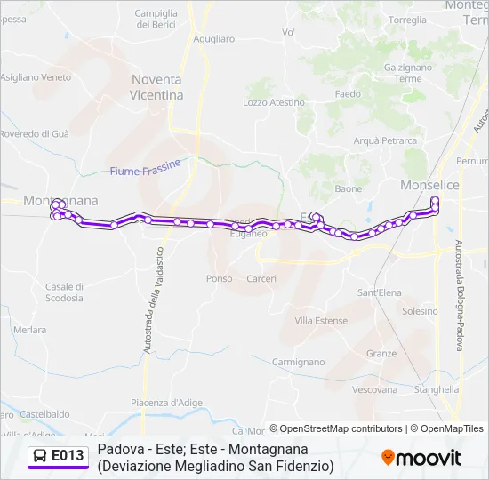 E013 Bus Line Map