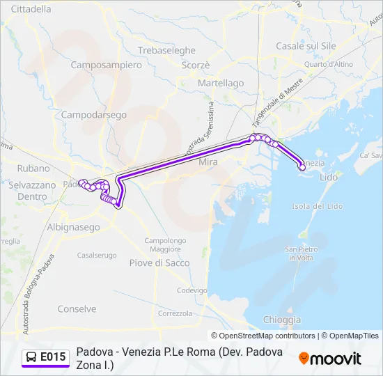 E015 Bus Line Map