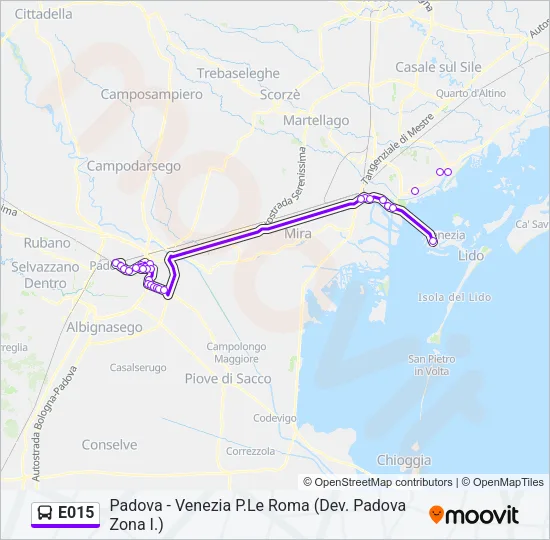 E015 Bus Line Map