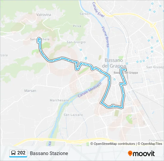 202 Bus Line Map