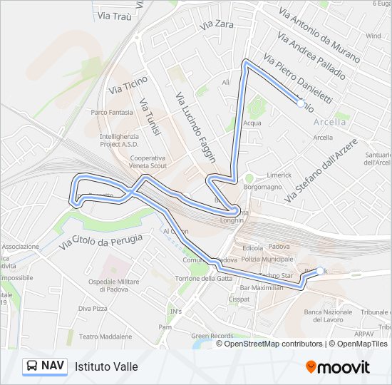 NAV Bus Line Map