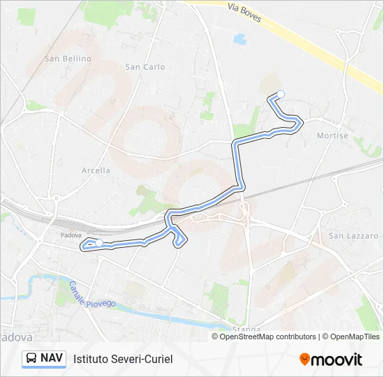 NAV Bus Line Map