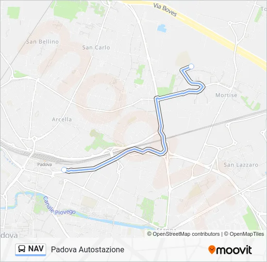 NAV Bus Line Map