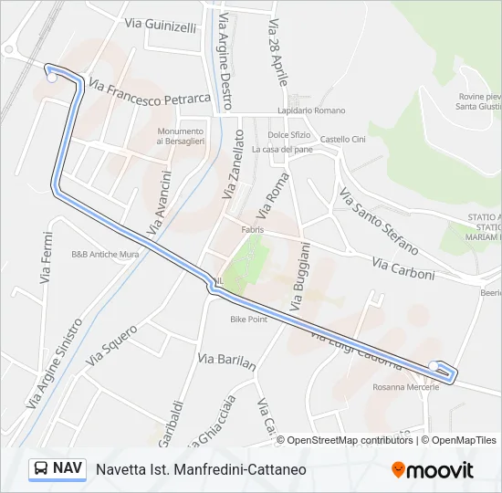 NAV Bus Line Map
