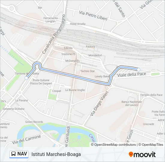 NAV Bus Line Map