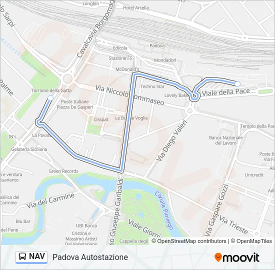 NAV Bus Line Map