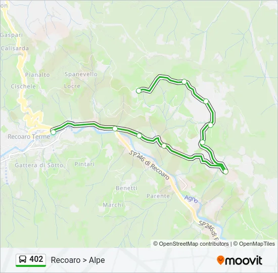402 Bus Line Map