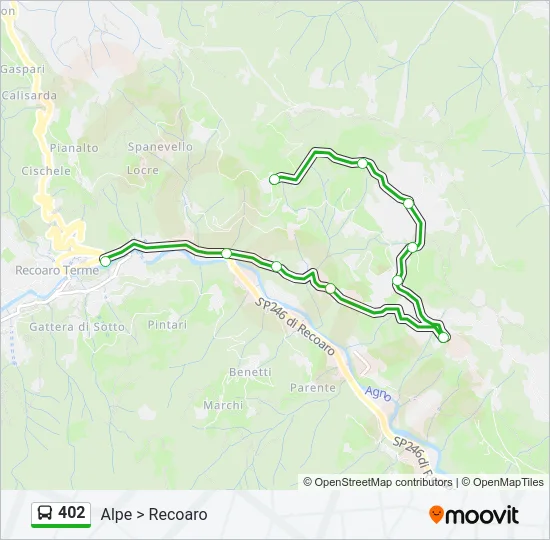 402 Bus Line Map