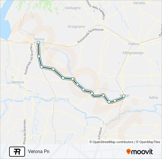 R train Line Map