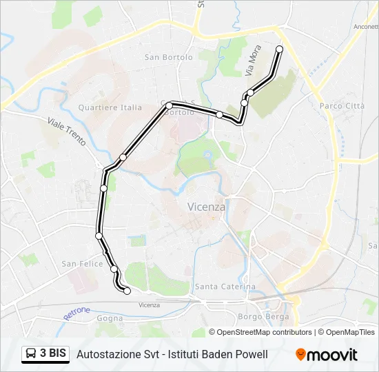3 BIS Bus Line Map