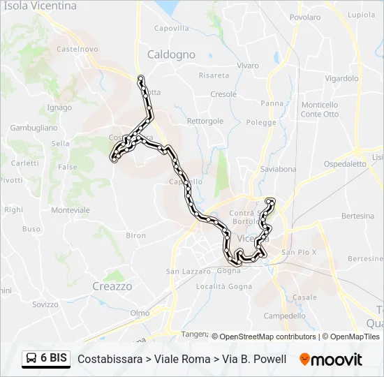6 BIS Bus Line Map