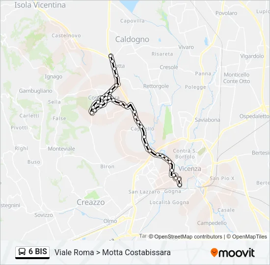 6 BIS Bus Line Map
