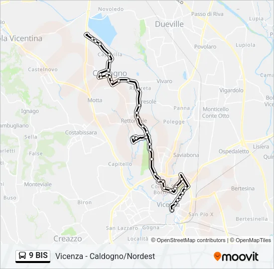9 BIS Bus Line Map