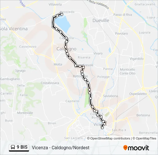 9 BIS Bus Line Map