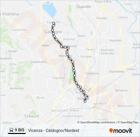 9 BIS Bus Line Map