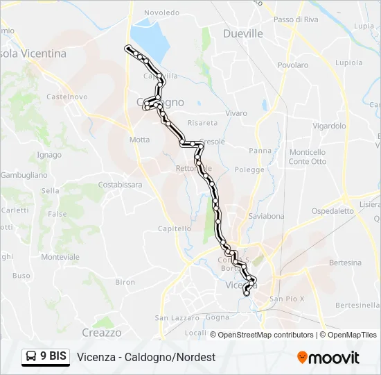 9 BIS Bus Line Map