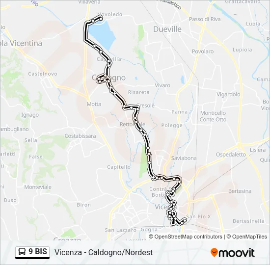 9 BIS Bus Line Map