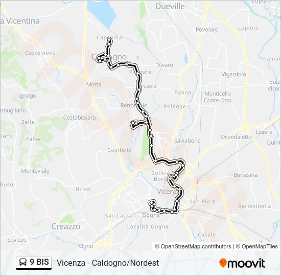 9 BIS Bus Line Map