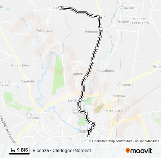 9 BIS Bus Line Map