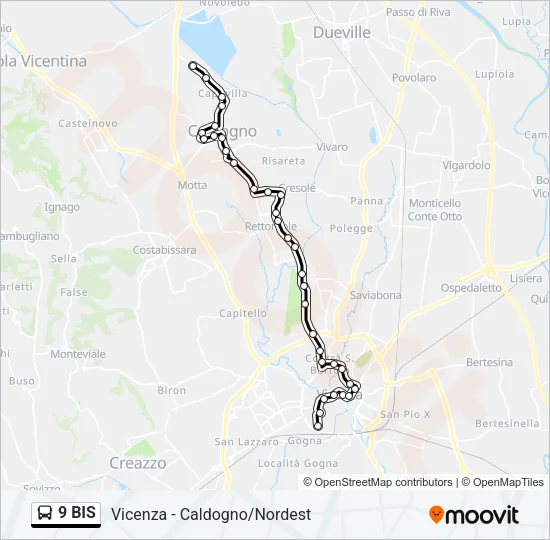9 BIS Bus Line Map