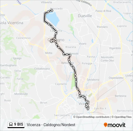 9 BIS Bus Line Map