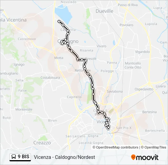 9 BIS Bus Line Map