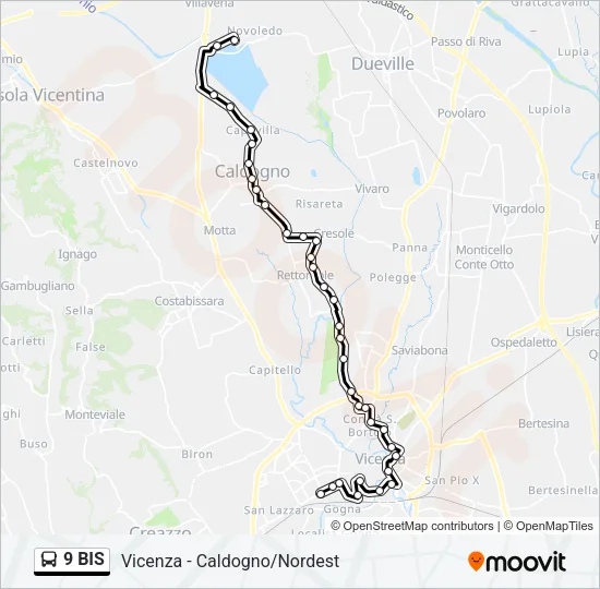 9 BIS Bus Line Map