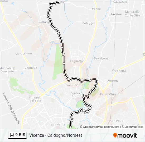 9 BIS Bus Line Map