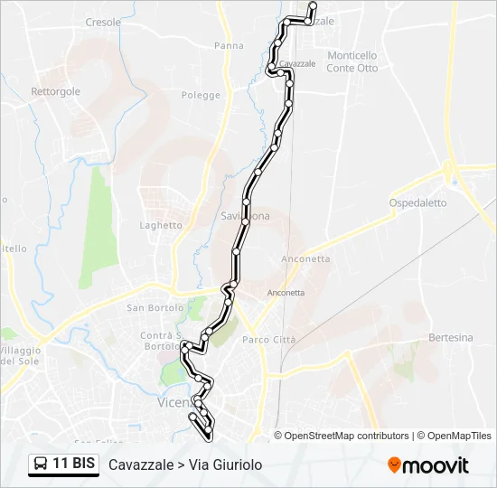 11 BIS Bus Line Map