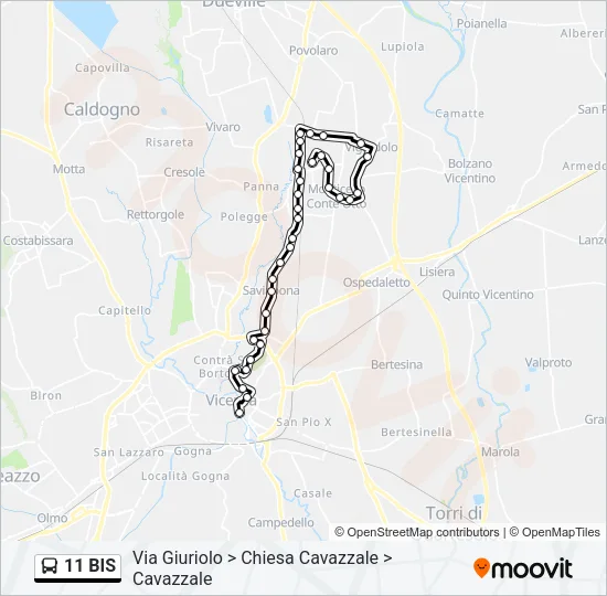 11 BIS Bus Line Map
