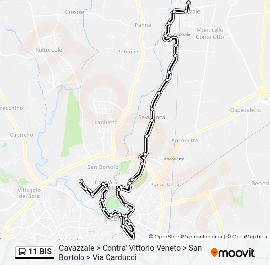 11 BIS Bus Line Map